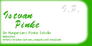 istvan pinke business card
